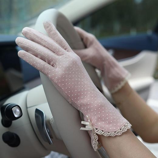 防晒手套女防紫外线夏季薄款开车骑行电车触屏加长棉防滑美甲护手 商品图1