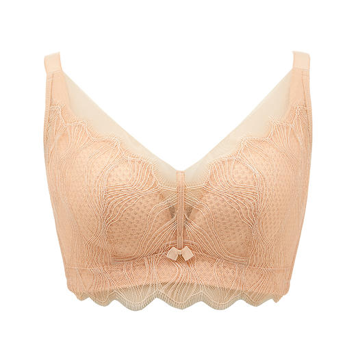 都市丽人完美包容常规内衣D杯超薄3/4杯蕾丝文胸四排软钢圈YB33J7 商品图5