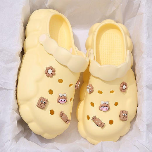 新款高颜值踩屎感洞洞鞋女款夏季外穿网红时尚防滑沙滩包头凉拖鞋 商品图5