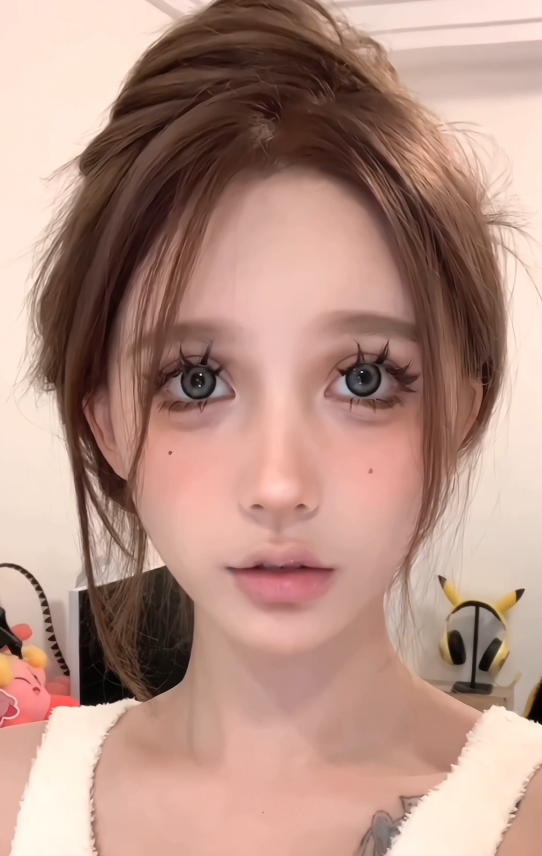 【Doll同款】Jellibo美瞳 年抛隐形眼镜 芝麻奶糊14.5mm 1副/2片-VVCON美瞳网13