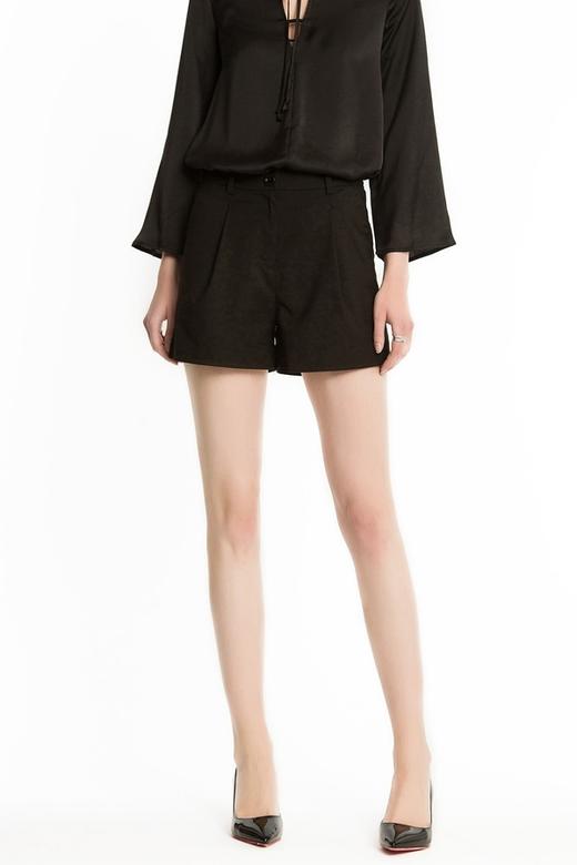 CENCH EDITION 黑色简约中高腰短裤 1078 商品图0