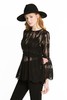 SUMMER & SAGE 黑色绣花透视罩衫 1408 商品缩略图2