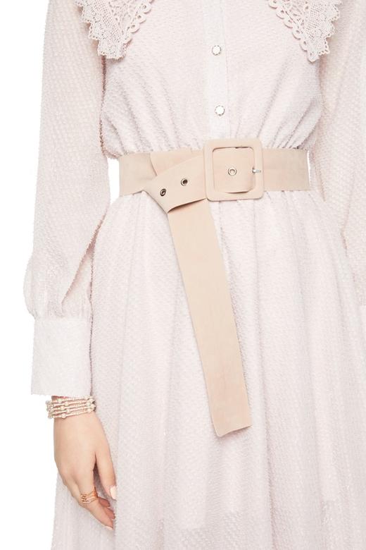 SUMMER & SAGE 镂空翻领束腰连衣裙 4948 商品图2