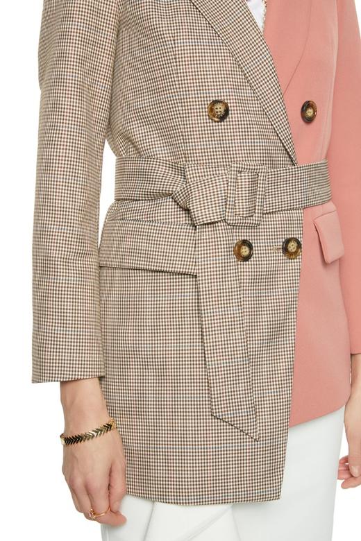 J.A 格纹拼接西装外套 6135 商品图3