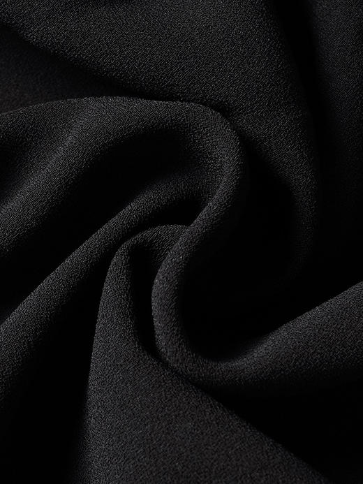 剩S 【现货】米思阳2024秋季新款知*方纯色中长裙压褶收腰七分袖连衣裙0190 商品图4