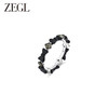 ZEGL设计师黑公主系列黑色蝴蝶结戒指女仿珍珠指环小众设计食指戒 商品缩略图4