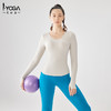 IYOGA瑜伽服V形美背长袖女紧身显瘦运动上衣亲肤轻磨毛莱卡CX023 商品缩略图2