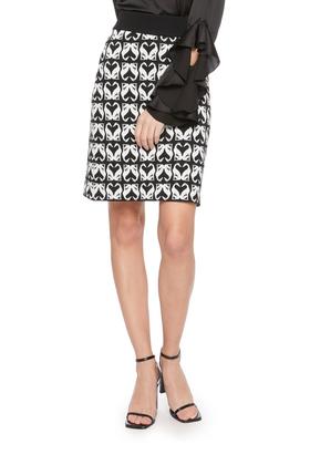 ACFN 提花图案高腰半身裙 6028