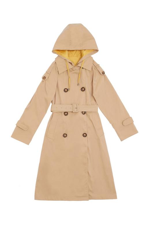 OCTAVIA 双排扣连帽束腰风衣 6178 商品图4