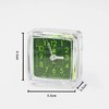 PEARL明珠星绿面石英钟钟表创意静音小闹钟便携小巧迷你mini夜光灯闹表方形1个 商品缩略图1