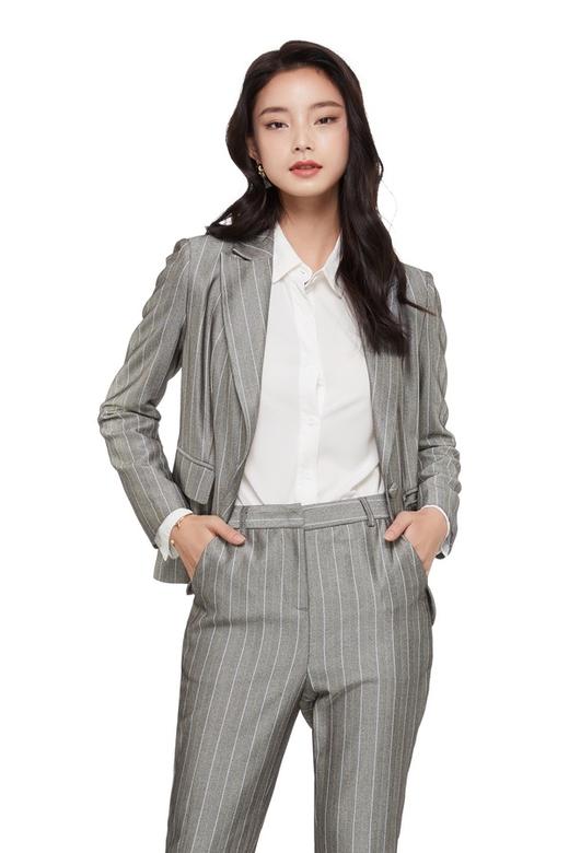LNNNS 灰色条纹西装外套 6084 商品图0