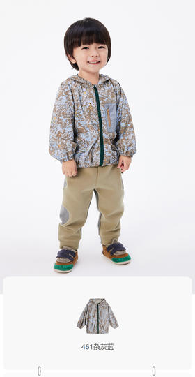 jnby  23年春款  ，原创印花连帽夹克  YN3612360