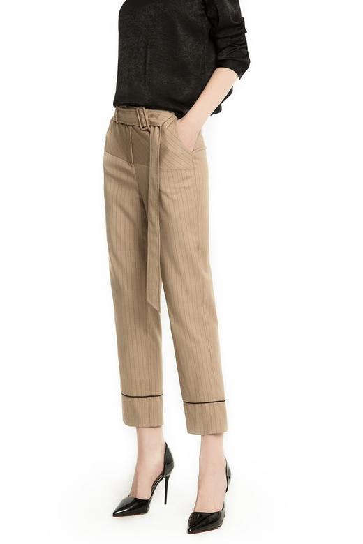 CENCH EDITION 大腰带驼色西装裤 1071 商品图1