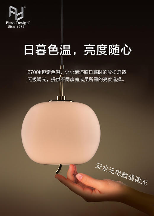 苹果灯NSLT-SU-N024010180TG*00，产地：中国，触摸开关，可调节亮度和高度。 商品图0