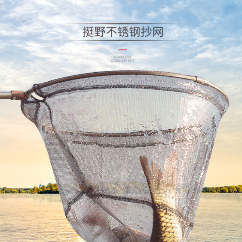 抄网竿套装全套鱼网捞鱼网兜伸缩抄网杆折叠网抄操网钓鱼捞网渔具 dyl22