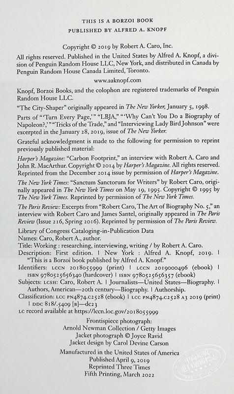 【中商原版】罗伯特·A.卡洛自传：工作 英文原版 Working 人物传记 商品图4