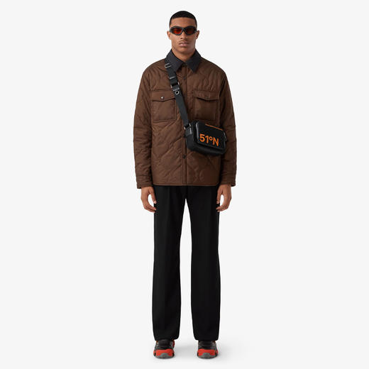 BURBERRY 巴宝莉 男士双面两穿格纹绗缝外套式衬衫棉服 咖啡色 8063696 B2225 商品图2