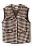 ELLA JADE 棕色千鸟格背心外套 8638 商品缩略图4