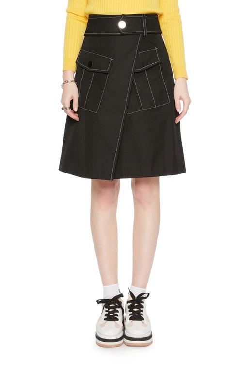 AVA 机车线饰高腰信封裙 6140 商品图0