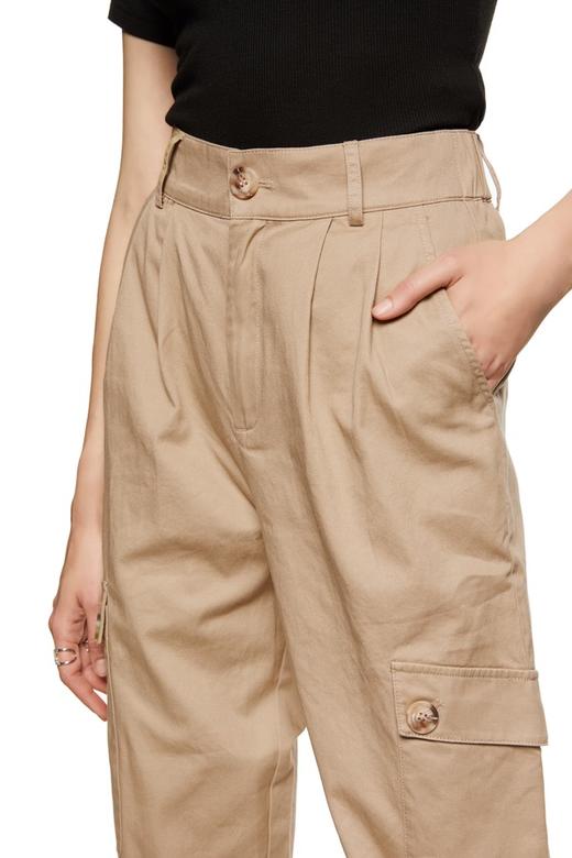 URBAN REVIVO 茶色纯棉休闲工装裤 8616 商品图3