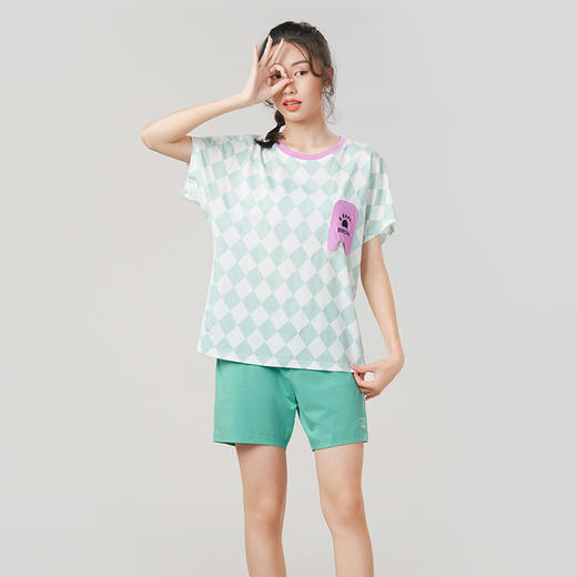 都市丽人凉感无尘棉薄短袖家居服睡衣LH32B6 商品图0