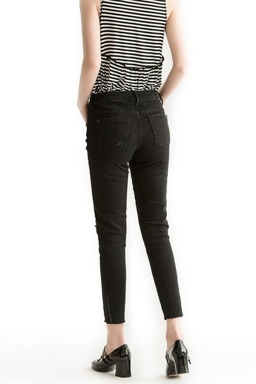 ZARA 黑色做旧铅笔牛仔裤 1370 商品图3