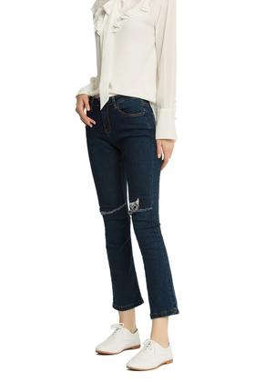 LNNNS 俏皮猫咪牛仔喇叭裤 1296