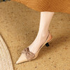夏季新款，流行钻复古里外全皮尖头后空高跟凉鞋YD-F351 商品缩略图2