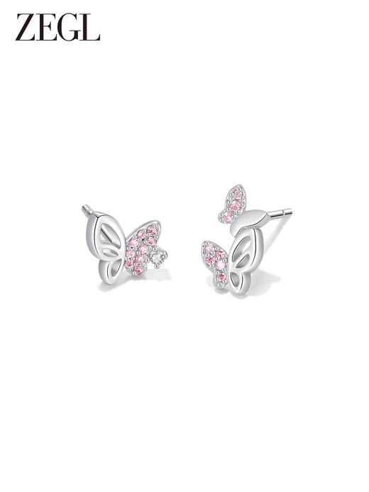 ZEGL设计师春季耳钉蛋925纯银耳钉女养耳洞蝴蝶兔子耳环小众耳饰 商品图2