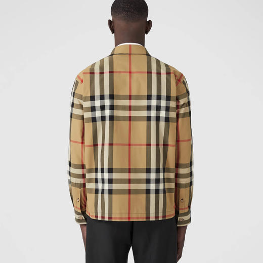 BURBERRY 巴宝莉 男士大号格纹棉质宽松长袖衬衫 格子 8063666 A7028 商品图2