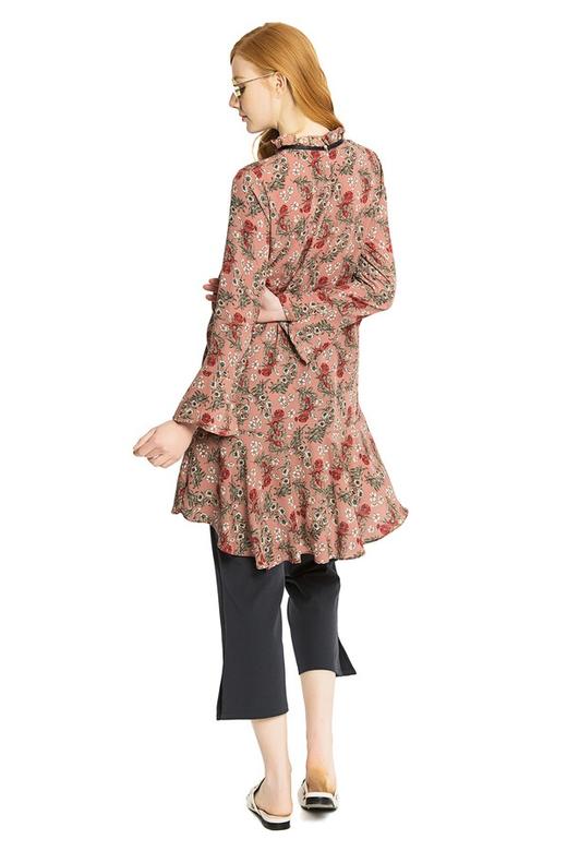 NOIR 粉饼色印花雪纺裙 1403 商品图3