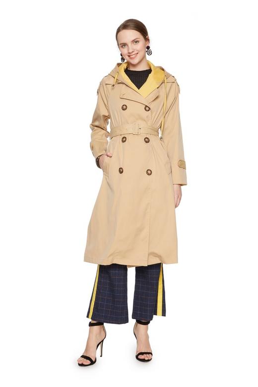 OCTAVIA 双排扣连帽束腰风衣 6178 商品图0