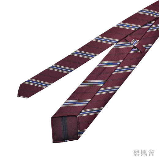 酒红色斜纹蚕丝手工领带 商品图2