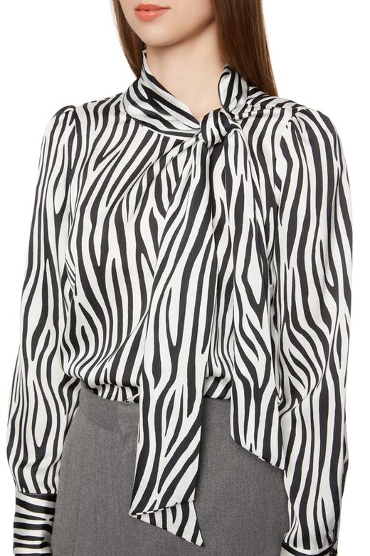 AVA 斑马纹系带上衣 6086 商品图3