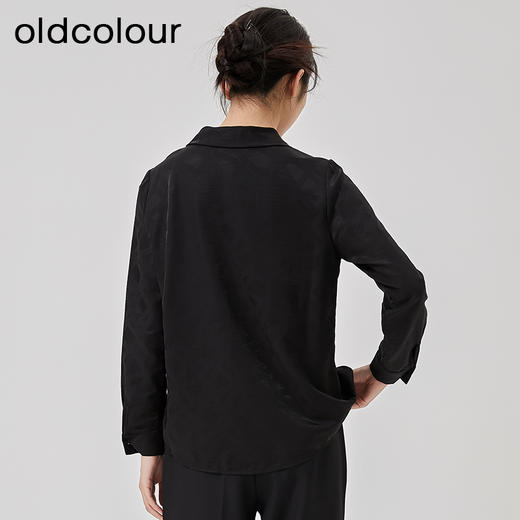 oldcolour2023春新款纯色简约气质通勤宽松围巾领衬衫女O12013240 商品图3