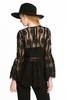 SUMMER & SAGE 黑色绣花透视罩衫 1408 商品缩略图3