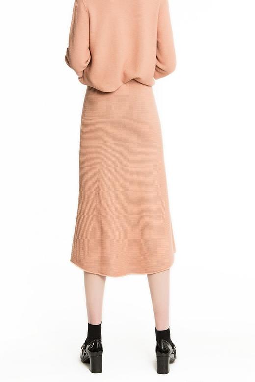 BONNIE ALEX 藕粉色简约针织半裙 1355 商品图3