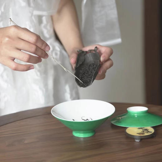 乾茂号造|树叶古锡茶则    规格：长10.6cm  宽4.5cm   高2cm 商品图4