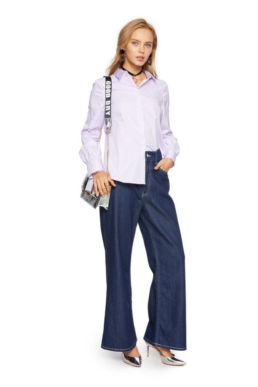 SUMMER & SAGE 紫色飘带条纹衬衣 6058 商品图1