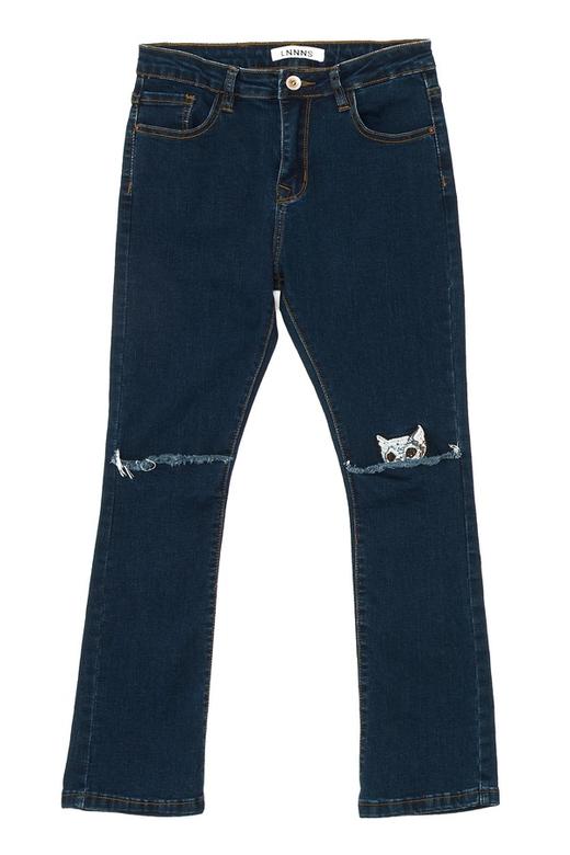 LNNNS 俏皮猫咪牛仔喇叭裤 1296 商品图4