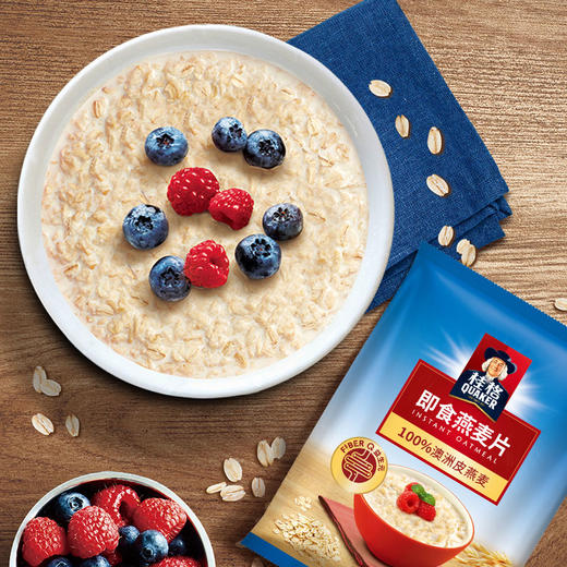 QUAKER/桂格 原味 即食 麦片 1000g*3袋 燕麦片 冲泡 饱腹代餐 百年桂格 全谷物营养麦片 电商包装 常规包装 随机发货 商品图1