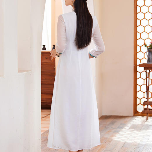 改良式奥黛旗袍，收腰修身中式小立领连衣裙OG-6039 商品图2