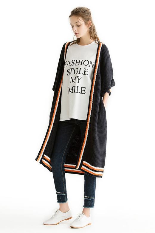 CODES COMBINE 藏青色宽松针织外套 1069 商品图1