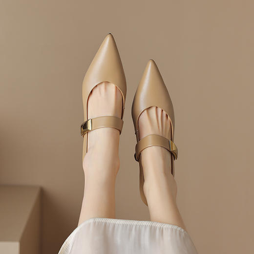 里外全皮尖头高跟单鞋HBP-5131 商品图4