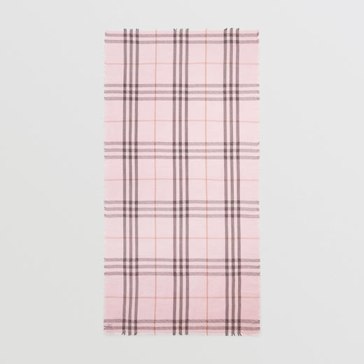 BURBERRY 巴宝莉 女士轻盈格纹丝毛混纺围巾 格子 8055871 A2889 商品图1