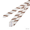 米白色金棕斜纹蚕丝手工领带 商品缩略图2