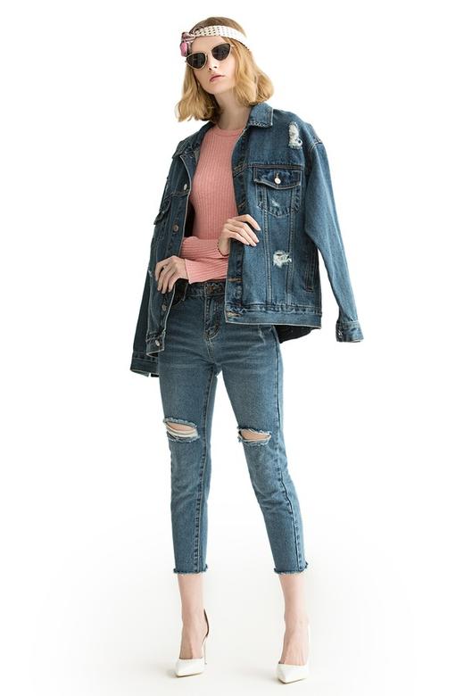 CODES COMBINE 粉色简约短版毛衫 1085 商品图3