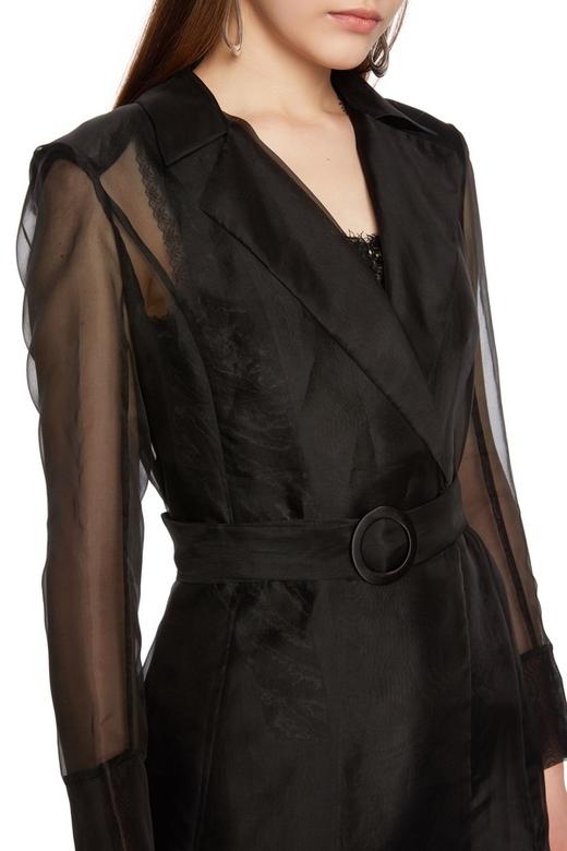 OCTAVIA 黑色半透明束腰外套 6500 商品图3