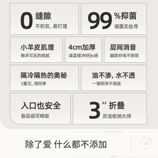 PU爬行垫宝宝婴儿加厚爬爬垫客厅家用折叠地垫 商品图5