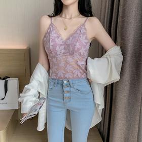 【小编精选】一穿秒变时尚博主！——蕾丝点缀无钢圈背心